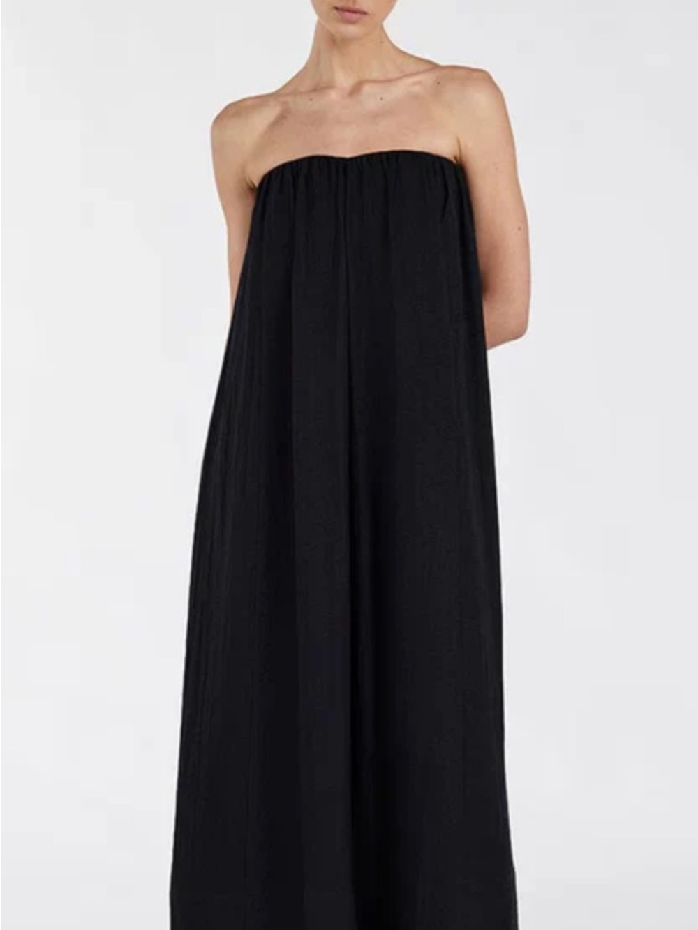 DISSH Strapless Black Maxi Dress